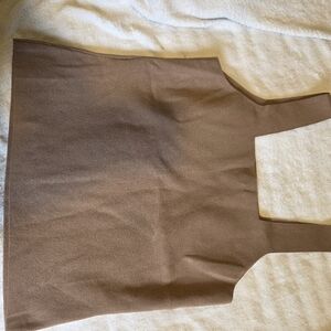 Brown Sleeveless Knit Top